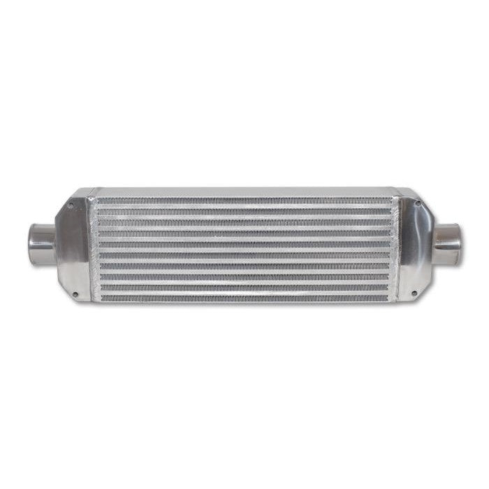 Vibrant Performance bar and plate air-to-air intercooler assembly with cast aluminum end tanks and 2.5 inch inlets.