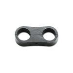 Black anodized 6061 aluminum line separator bracket for 0.625in OD hoses