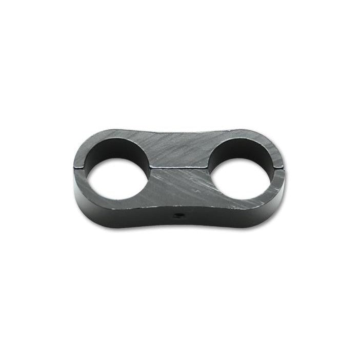 Black anodized 6061 aluminum line separator bracket for 0.875 inch OD plumbing lines