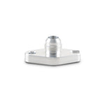 Vibrant Performance 6061 aluminum oil drain flange with -10AN male flare and crowfoot design for Garrett GT6041 turbos.