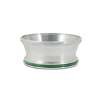 Vibrant Performance 6061 aluminum transition weld ferrule 4.5 inch to 4 inch OD with black O-ring seal.