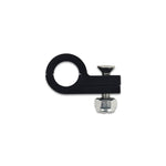 Black anodized billet aluminum P-clamp with 3/16 inch internal diameter for hose and wire management.