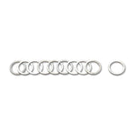 Organized storage box containing various sizes of aluminum crush washers from -3AN to -16AN.