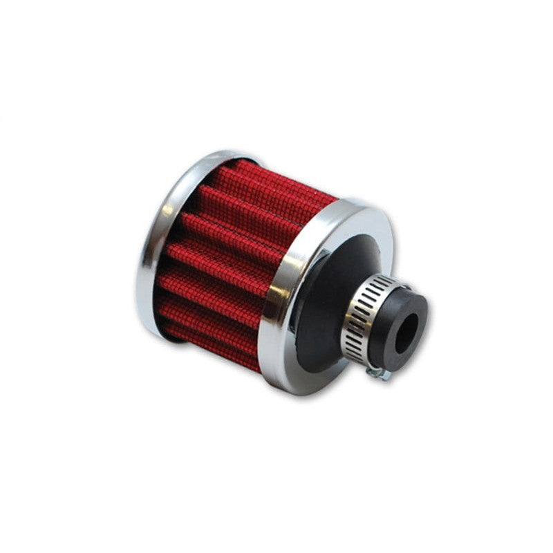 Vibrant Performance crankcase breather filter with chrome top cap and 3/4 inch (19mm) internal diameter inlet.