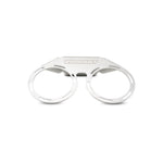 Brushed stainless steel dual catch can mounting bracket with laser-cut branding and TIG-welded joints.