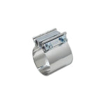 Vibrant Performance stainless steel Easy Seal sleeve butt joint clamp for 2.25-inch OD exhaust tubing.