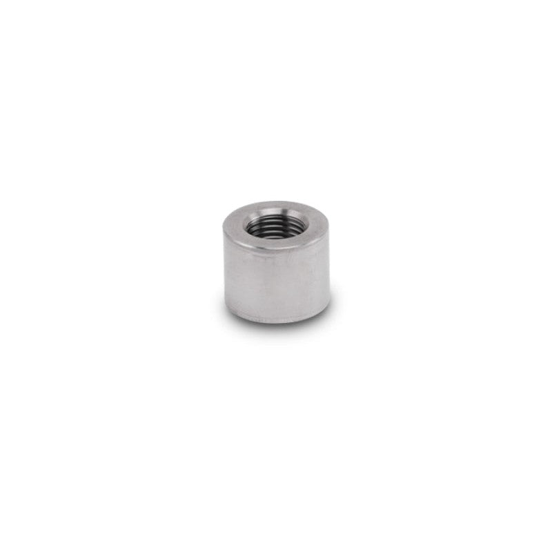 T304 stainless steel EGT sensor weld bung with 1/8 inch NPT internal threading.