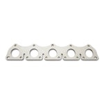 Laser-cut 3/8-inch thick Vibrant Performance exhaust manifold flange for Volkswagen 2.5L 5-cylinder engines.