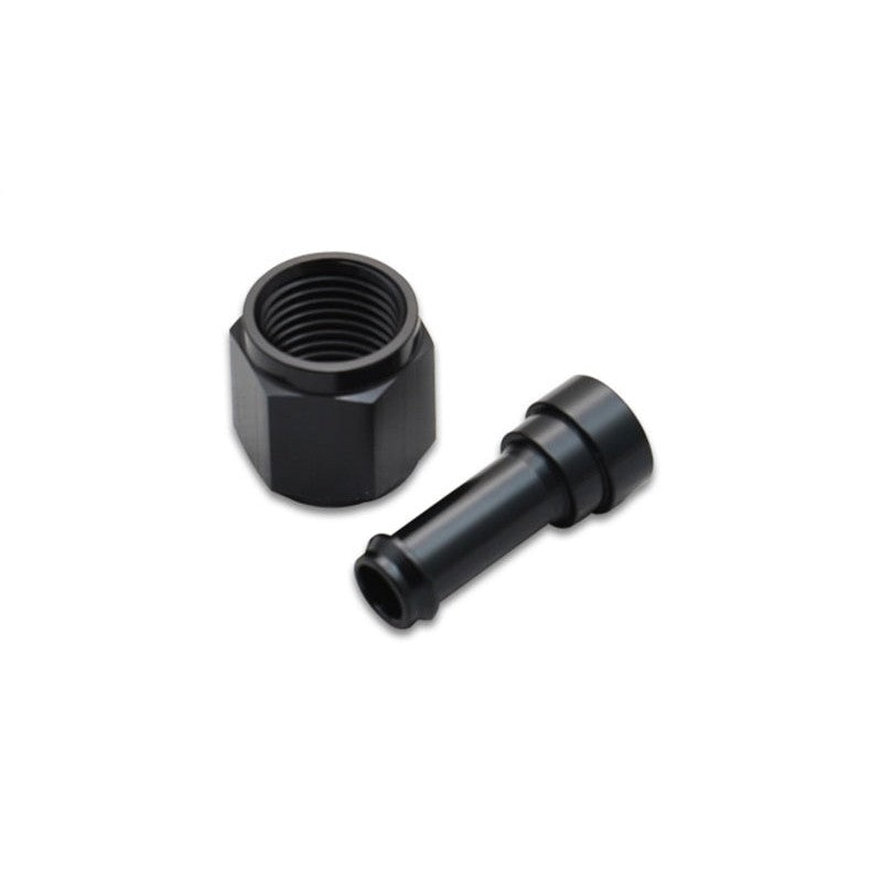 Vibrant Performance 11216 black anodized 6061 aluminum female -6AN flare to 3/8 inch hose barb adapter fitting