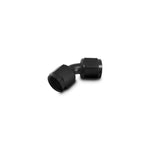 Black anodized 6061 aluminum 45-degree female -3AN flare union adapter fitting