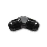 Vibrant Performance 10571 -4 AN male flare union 45-degree adapter fitting in black anodized aluminum