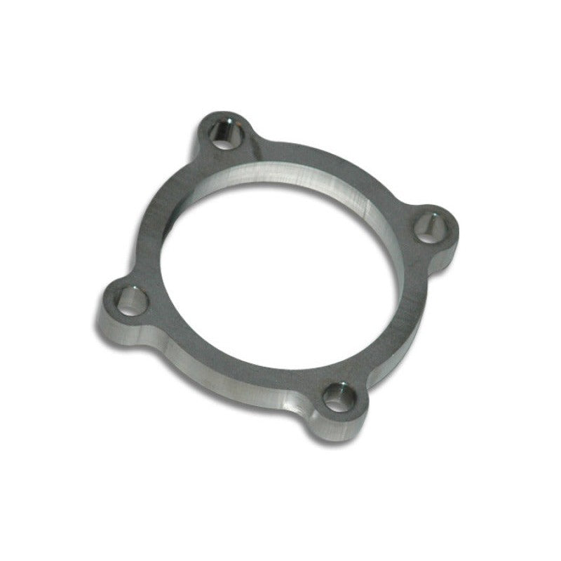 4-bolt mild steel turbo discharge flange with 3-inch center bore and 1/2-inch plate thickness for exhaust fabrication.