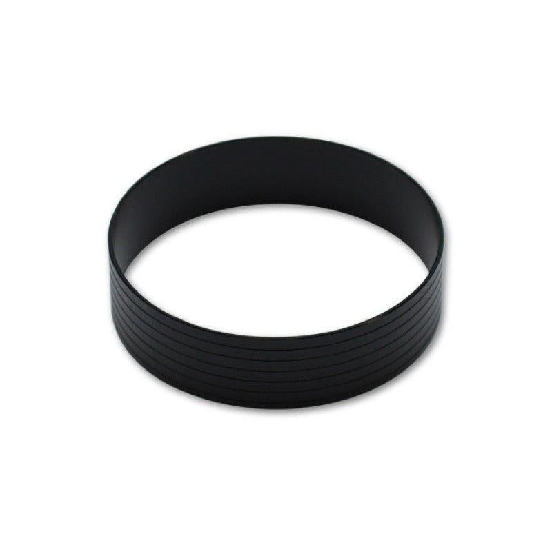 Black hard anodized 6061 aluminum HD clamp union sleeve for 2 inch outer diameter tubing