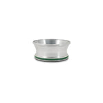 6061 aluminum weld-on transition ferrule for 3.50 inch to 4 inch Vibrant HD clamp assemblies with rubber O-ring seal.