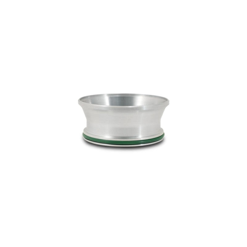 6061 aluminum weld-on transition ferrule for 3.50 inch to 4 inch Vibrant HD clamp assemblies with rubber O-ring seal.