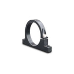 Black anodized 6061 billet aluminum mounting bracket for Vibrant HD PowerFilter fuel filters showing four mounting holes.