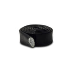 Black silicone-wrapped fiberglass heat protect flexible sleeving, 5/8 inch diameter by 5 foot length.