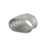 Set of five 304 stainless steel horizontal oval exhaust pie cuts with 9-degree angles and 3.75 inch centerline radius.