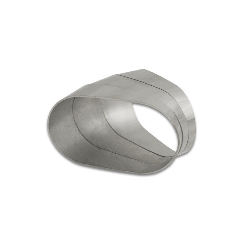 Set of three Vibrant Performance 304 stainless steel 3-inch horizontal oval pie cuts for custom exhaust fabrication.