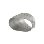 Set of three Vibrant Performance 304 stainless steel 3-inch horizontal oval pie cuts for custom exhaust fabrication.
