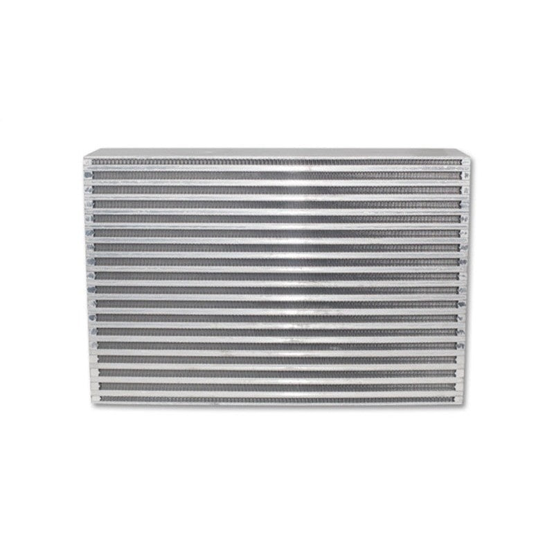 Vibrant Performance 12834 horizontal flow bar and plate intercooler core measuring 17.75 x 11.8 x 4.5 inches