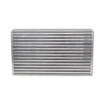 Vibrant Performance 12844 bar and plate aluminum intercooler core showing high-density internal louvered fins.