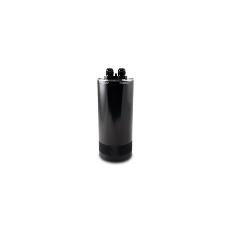 Vibrant Performance Gen3 2.0L Large 2-Port Catch Can with integrated stainless steel vent and -12 AN adapters.