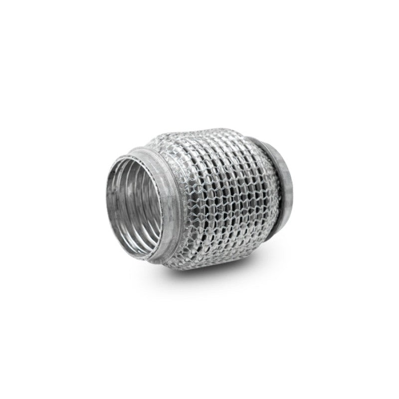 Stainless steel Vibrant Performance LiteFlex exhaust coupling with internal interlock liner and outer wire mesh