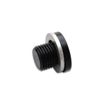 Vibrant Performance M10 x 1.0 black anodized 6061 aluminum port plug with included crush washer