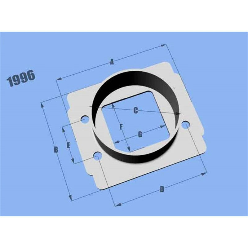 Machined 6061 aluminum MAF sensor adapter plate for Toyota with Bosch sensors and a 3 inch filter inlet