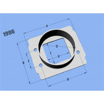 Machined 6061 aluminum MAF sensor adapter plate for Toyota with Bosch sensors and a 3 inch filter inlet