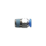 Vibrant Performance male straight pneumatic push-lock fitting with 1/4in NPT threads and 3/8in OD tubing port