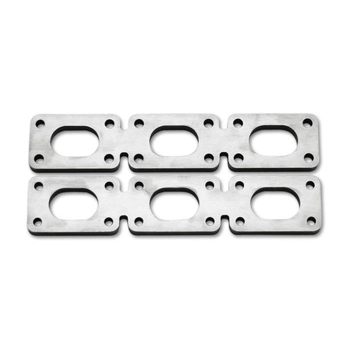 A pair of 1/2 inch thick mild steel exhaust manifold flanges for BMW E36 and E46 engines