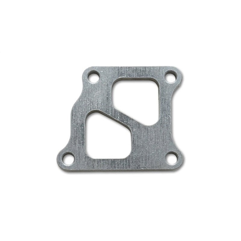 Precision laser-cut 1/2-inch thick mild steel turbo inlet flange for Mitsubishi Lancer Evolution 7, 8, 9, and X.
