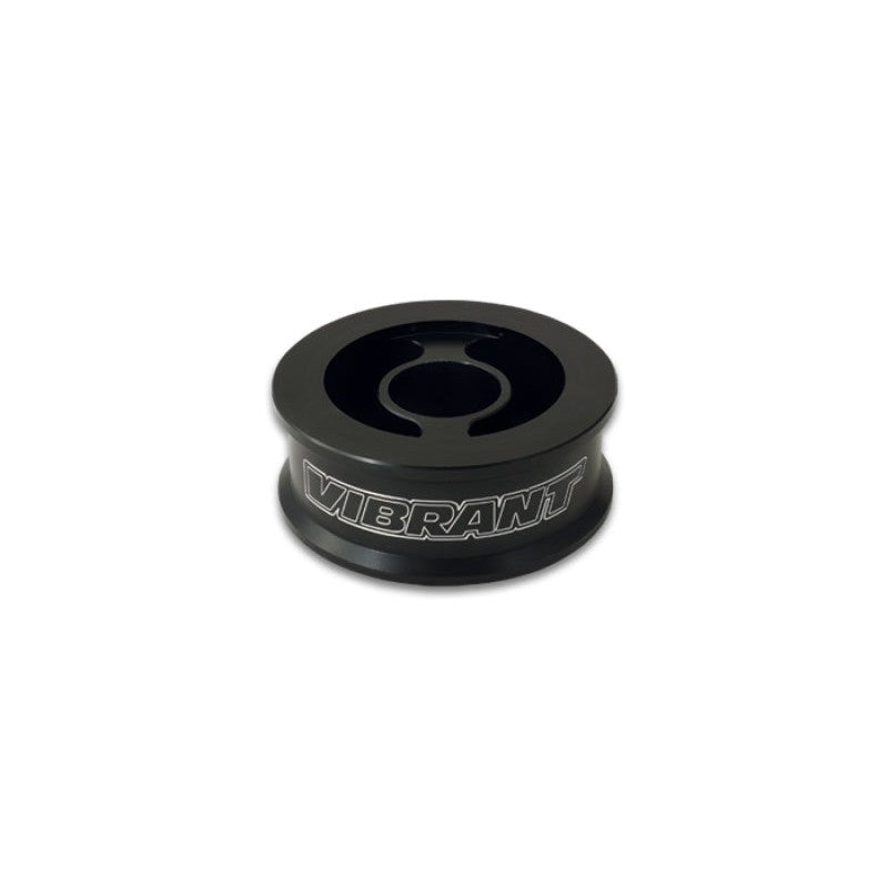 Vibrant Performance aluminum oil filter sandwich plate with five various thread adapter bolts and O-ring seals.