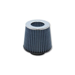 Vibrant Performance open funnel cone air filter with 3 inch inlet and polished chrome inverted cap