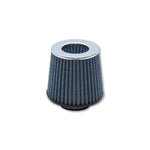 Vibrant Open Funnel air filter with 4.5 inch inlet, pleated media, and polished chrome inverted cap.
