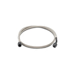 Vibrant Performance -4AN 36-inch PTFE hose assembly with one straight and one 45-degree black anodized aluminum fitting.