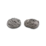 Two pieces of stainless steel mesh filter material for Vibrant Performance catch can drop-in baffle assembly.