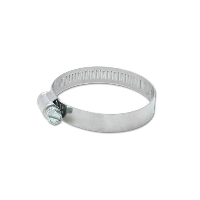 Set of 10 Vibrant Performance 300-series stainless steel worm gear hose clamps showing adjustable screw mechanism.