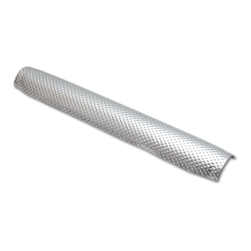 Vibrant SHEETHOT pre-formed 6-layer dimpled aluminum heat shield for 2-inch to 3-inch diameter straight tubing.