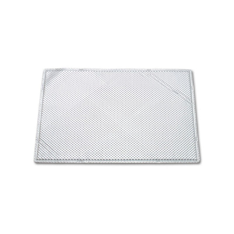 Vibrant Performance SHEETHOT TF-400 4-ply dimpled aluminum heat shield sheet measuring 26.75 inches by 17 inches.
