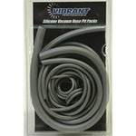 Assorted rolls of black Vibrant Performance silicone vacuum hoses in various diameters for automotive engine plumbing.