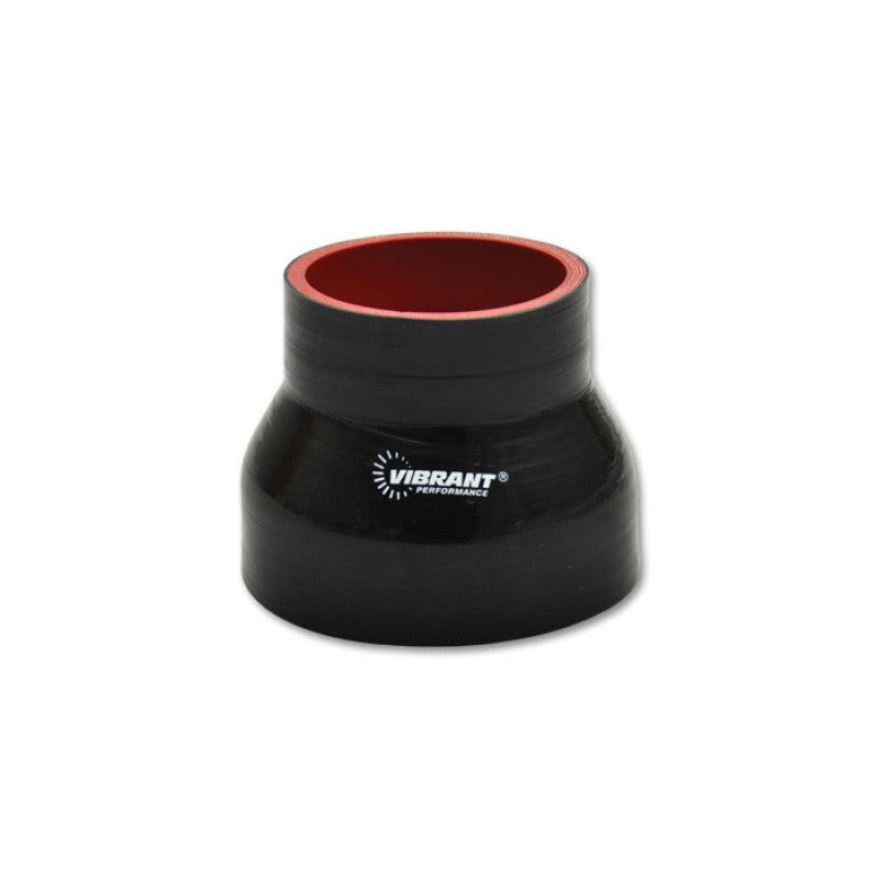 Black Aramid reinforced silicone reducer coupler with 2.00 inch and 2.50 inch inner diameters and 4.50 inch length.
