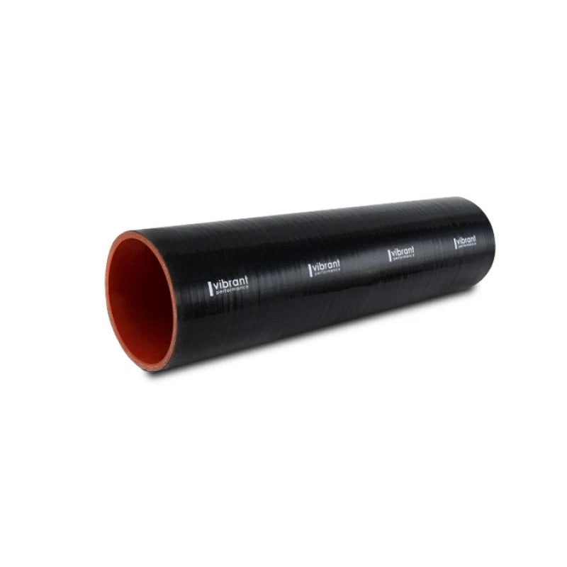 Vibrant Silicone Straight Hose Coupler 1.625in ID x 12.00in Long - Gloss Black