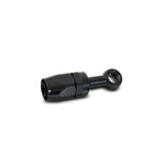 Black anodized 6061 aluminum swivel banjo to -6AN hose end fitting with a 12mm inner diameter.