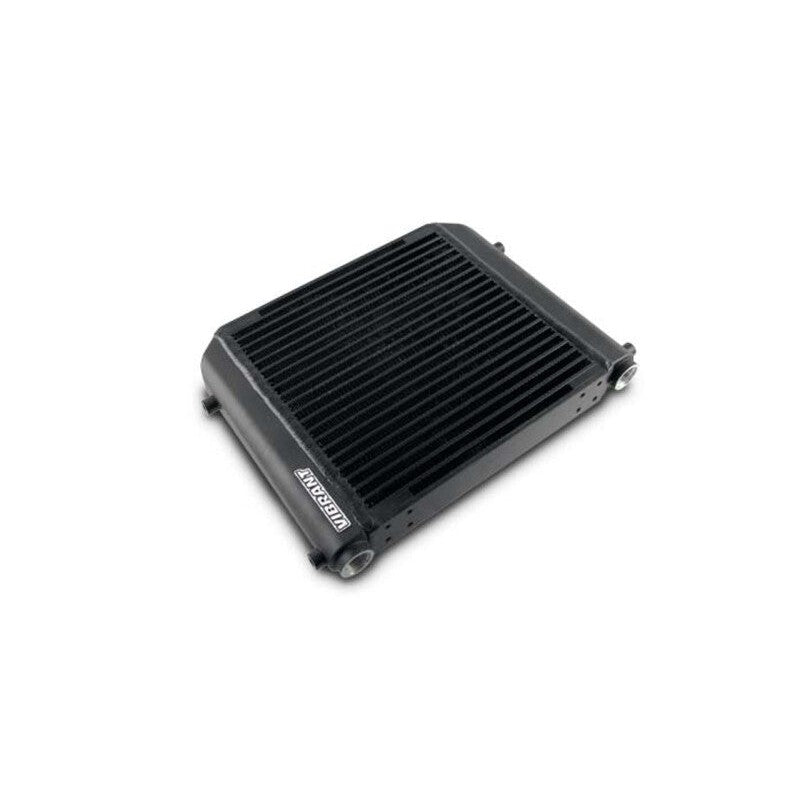 Vibrant 12955 single pass oil cooler assembly core measuring 12 inches by 12 inches by 2 inches