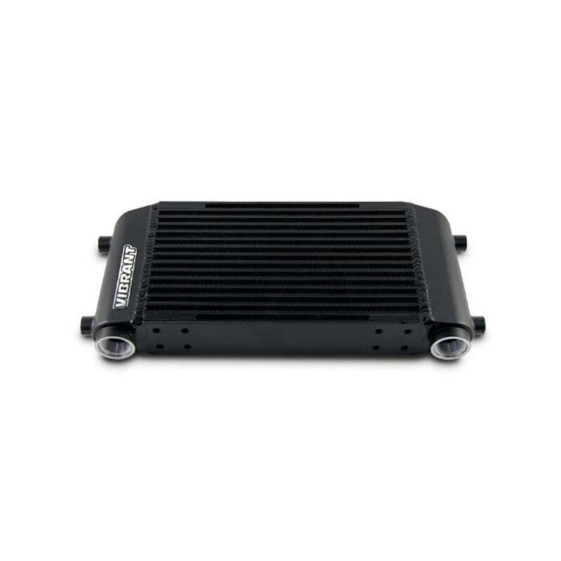 Vibrant Performance 12953 single pass oil cooler assembly measuring 6 inches by 10 inches by 2 inches.