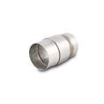 Two-piece fully welded 304 stainless steel double slip joint for 2 inch OD tubing showing lead-in alignment design.