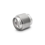 3.5 inch inner diameter electro-polished stainless steel exhaust bellows assembly with directional solid liner.